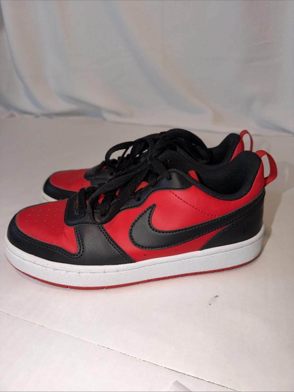 Nike Court Borough Low Boys Athletic Sneakers Red Black US 4.5Y DV5456-600